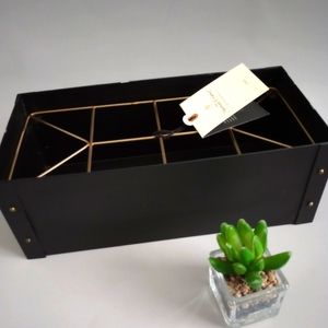 Hearth And Hand With Magnolia Home Box Metallic Color Black For Flowers new